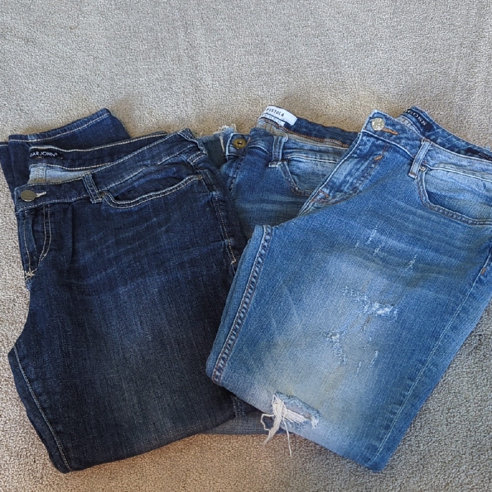 Lot of 3 - Distressed Denim Size 31- Dear John/Pistola/Vigoss